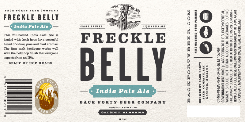 Freckle Belly Label Art