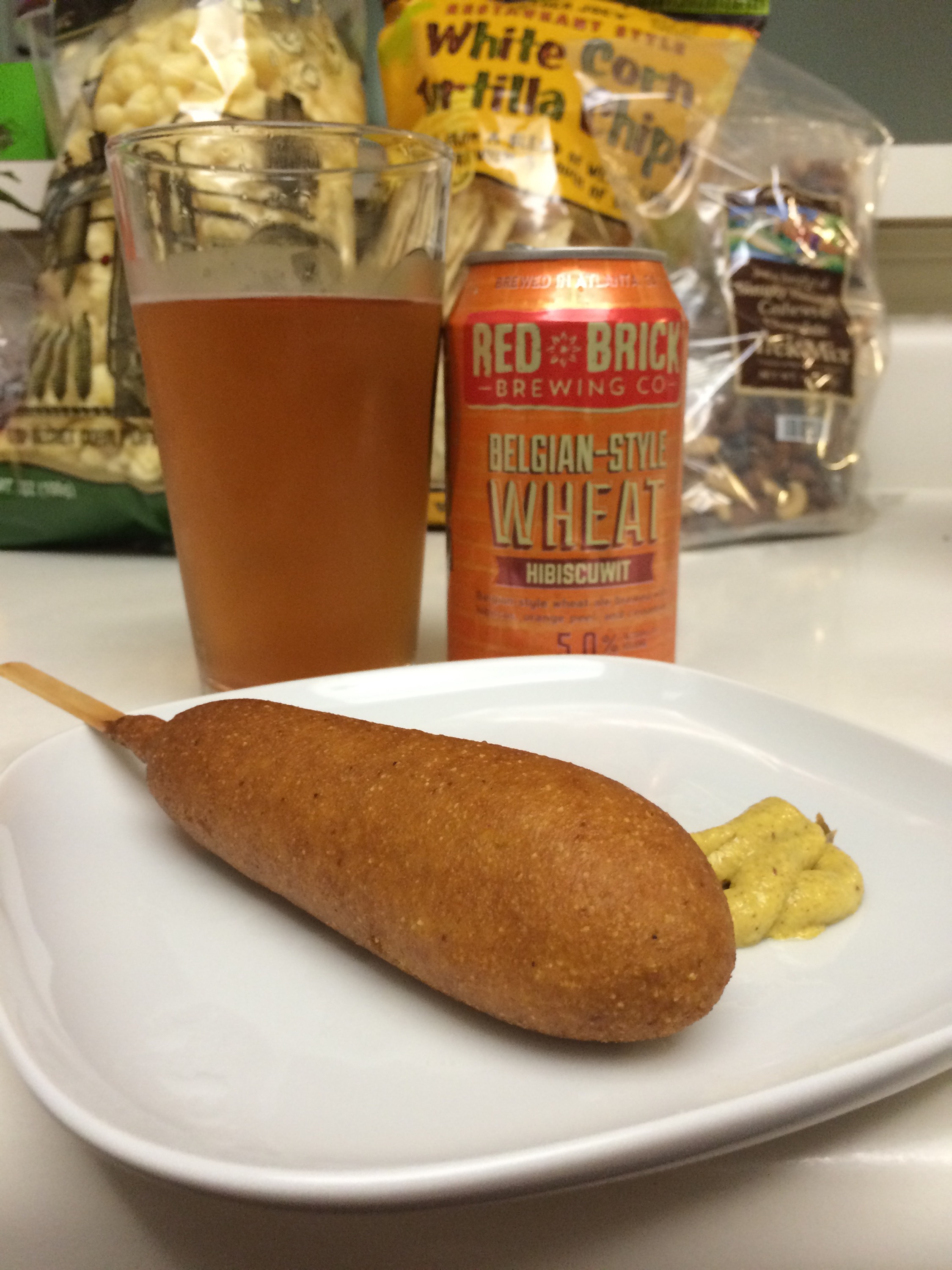 Summer in a photo (IE Corn Dogs and Beer)