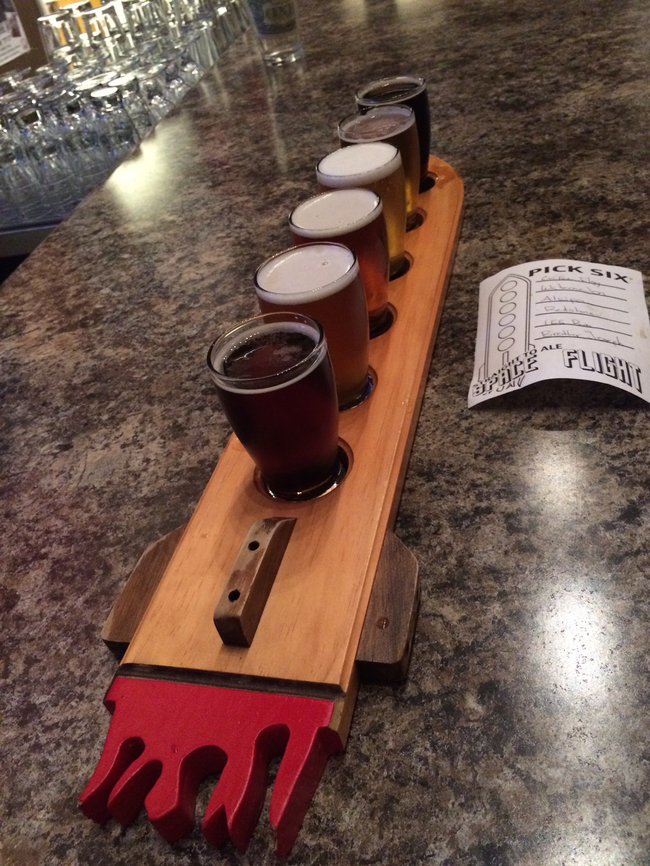 Rocket shaped flight of beer